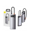 Baseus 6w1Metal Gleam Series, USB-C do 3x USB 3.0 + HDMI + USB-C PD + Ethernet RJ45 - nr 1