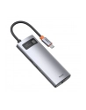 Baseus 6w1Metal Gleam Series, USB-C do 3x USB 3.0 + HDMI + USB-C PD + Ethernet RJ45 - nr 4