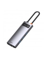 Baseus 6w1Metal Gleam Series, USB-C do 3x USB 3.0 + HDMI + USB-C PD + Ethernet RJ45 - nr 6