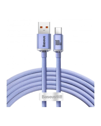 Baseus USB-A - USB-C Crystal Shine, 100W, 2m (fioletowy)