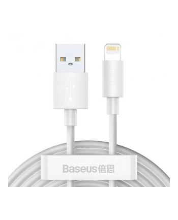 Baseus Simple Wisdom USB do Lightning, 2.4A, 1.5m (biały) 2szt.