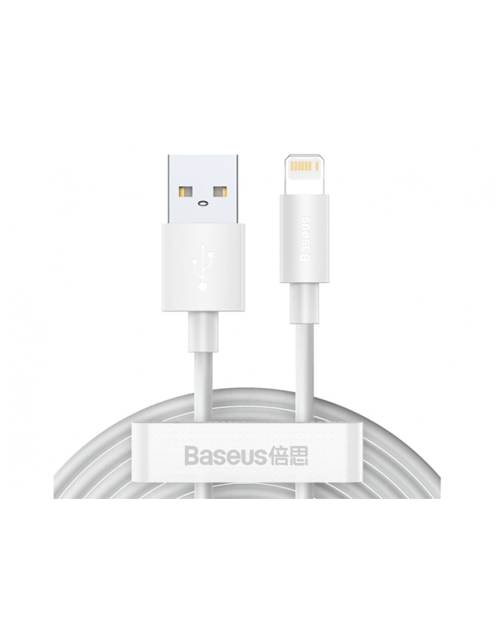 Baseus Simple Wisdom USB do Lightning, 2.4A, 1.5m (biały) 2szt. główny