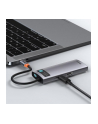 Baseus 6w1Metal Gleam Series, USB-C do 3x USB 3.0 + HDMI + USB-C PD + Ethernet RJ45 - nr 8