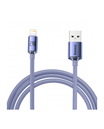 USB do Lightning Baseus Crystal Shine, 2.4A, 2m (fioletowy)