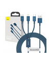 Baseus Superior Series USB 3w1, USB do micro USB / USB-C / Lightning, 3.5A, 1.2m (niebieski) - nr 1
