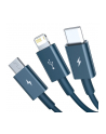 Baseus Superior Series USB 3w1, USB do micro USB / USB-C / Lightning, 3.5A, 1.2m (niebieski) - nr 5