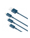 Baseus Superior Series USB 3w1, USB do micro USB / USB-C / Lightning, 3.5A, 1.2m (niebieski) - nr 6