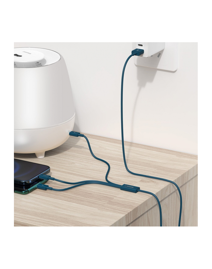 Baseus Superior Series USB 3w1, USB do micro USB / USB-C / Lightning, 3.5A, 1.2m (niebieski) główny