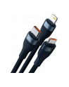 Baseus Flash Series USB 3w1, USB-C + micro USB + Lightning, 100W, 1.2m (niebieski) - nr 11