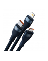 Baseus Flash Series USB 3w1, USB-C + micro USB + Lightning, 100W, 1.2m (niebieski) - nr 8