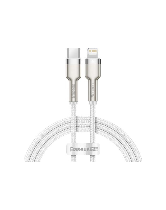 Kabel USB-C do Lightning Baseus Cafule, PD, 20W, 2m (biały) główny