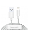 Baseus Simple Wisdom USB do Lightning, 2.4A, 1.5m (biały) 2szt. - nr 1