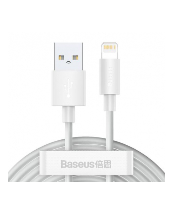 Baseus Simple Wisdom USB do Lightning, 2.4A, 1.5m (biały) 2szt. nr 1