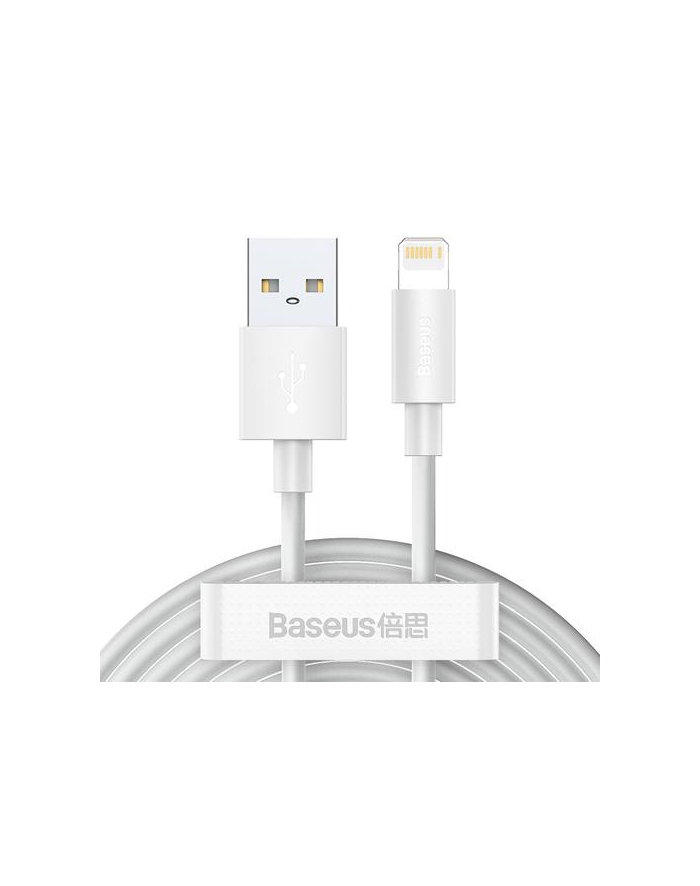 Baseus Simple Wisdom USB do Lightning, 2.4A, 1.5m (biały) 2szt. główny