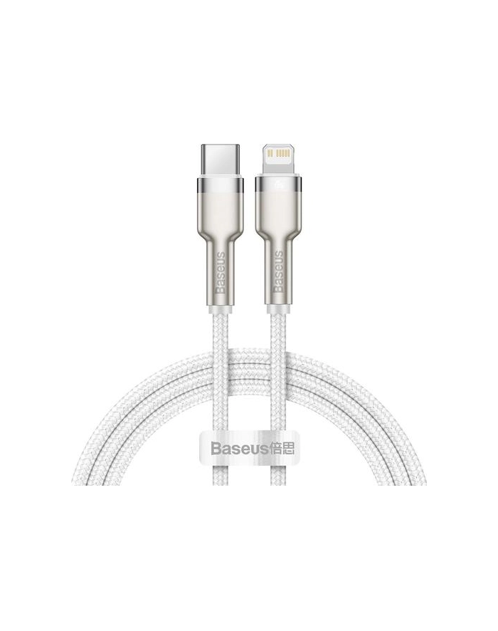 Kabel USB-C do Lightning Baseus Cafule, PD, 20W, 2m (biały) główny