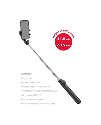 Swissten Bluetooth Selfie Stick Aluminium Tripod Pro Swissten Bluetooth Selfie Stick Aluminium Tripod Pro nr 1