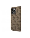 Guess 4G Metal Camera Outline Booktype Case - Etui iPhone 14 Pro Max (brązowy) - nr 2