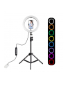 Puluz Statyw 1.1 m z oświetleniem RGBW LED 26cm vlog / stream / smartfon PKT3044 - nr 1