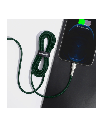 Baseus lightning - USB-C Cafule, PD, 20W, 2m (zielony)