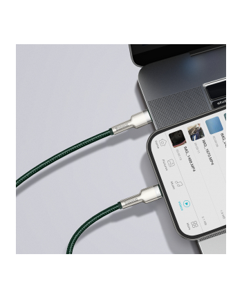 Baseus lightning - USB-C Cafule, PD, 20W, 2m (zielony)