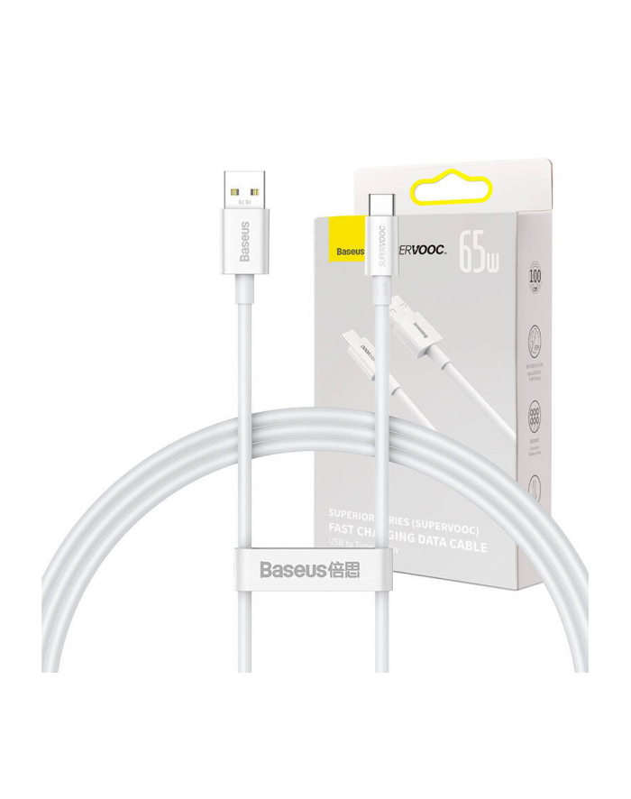 Baseus Superior Series USB do USB-C, 65W, 1m (biały) główny
