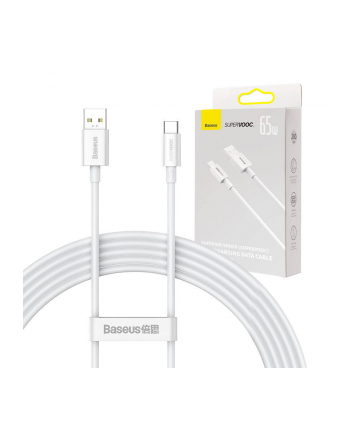 Baseus Superior Series USB do USB-C, 65W, 2m (biały)