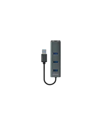 SAVIO AK-58 3-portowy HUB USB-A 3.1 GEN 1 z adapterem RJ-45 Gigabit Ethernet nr 1