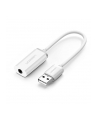 Ugreen US206 USB do Mini Jack 3.5mm AUX biały - nr 2