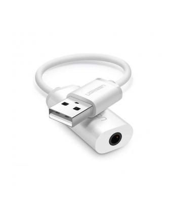 Ugreen US206 USB do Mini Jack 3.5mm AUX biały