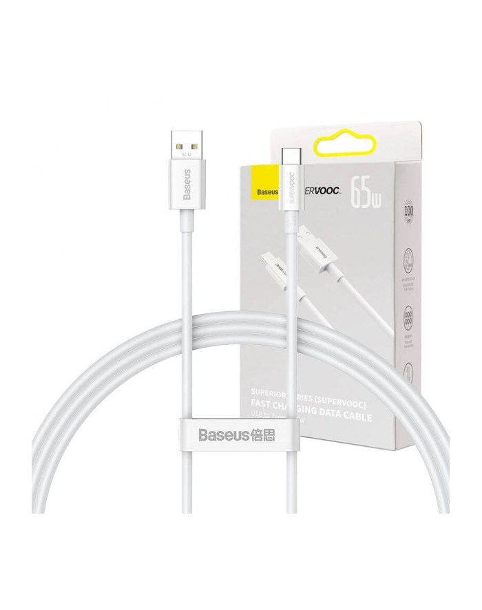 Baseus Superior Series USB do USB-C, 65W, 1m (biały) główny