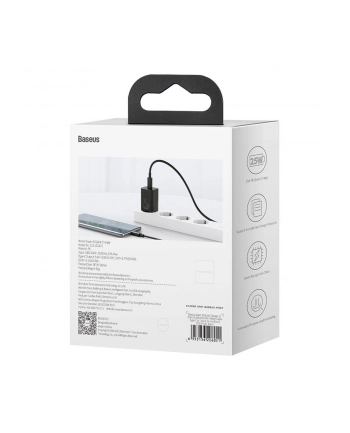 Baseus Super Si Quick Charger 1C 25W (czarna) ładowarka sieciowa