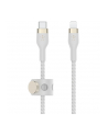 Belkin CAA011bt2MWH BOOST CHARGE™ USB-C do LTG silikonowy w oplocie 2m biały - nr 1