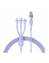 Baseus Flash Series 2 USB 3w1, USB-C + micro USB + Lightning, 100W, 1.5m (fioletowy) - nr 2