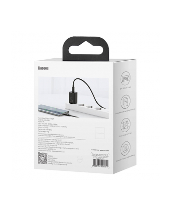 Baseus Super Si Quick Charger 1C 25W (czarna) ładowarka sieciowa