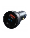 ładowarka Ładowarka samochodowa Baseus Particular Digital Display z wyświetlaczem, USB + USB-C, QC3.0+PD, 5A, 65W (szara) - nr 5