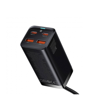 Baseus GaN3 Pro 2xUSB-C + 2xUSB, 100W (czarna) ładowarka sieciowa