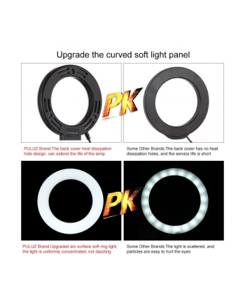 Puluz Lampa pierścieniowa LED z regulowaną podstawką PU391 nr 2