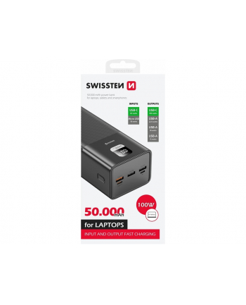Swissten Power Line 50000 mAh 100W Power Delivery czarny nr 1