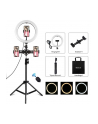 Puluz Lampa pierścieniowa / statyw LED 26cm 3x Smartfon PKT3070B - nr 1