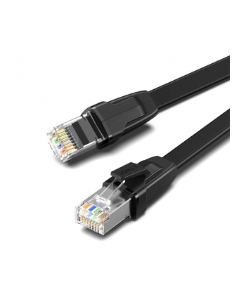 UGREEN NW134 Płaski z metalowymi wtyczkami, Ethernet RJ45, Cat.8, U/FTP, 0.5m (czarny)