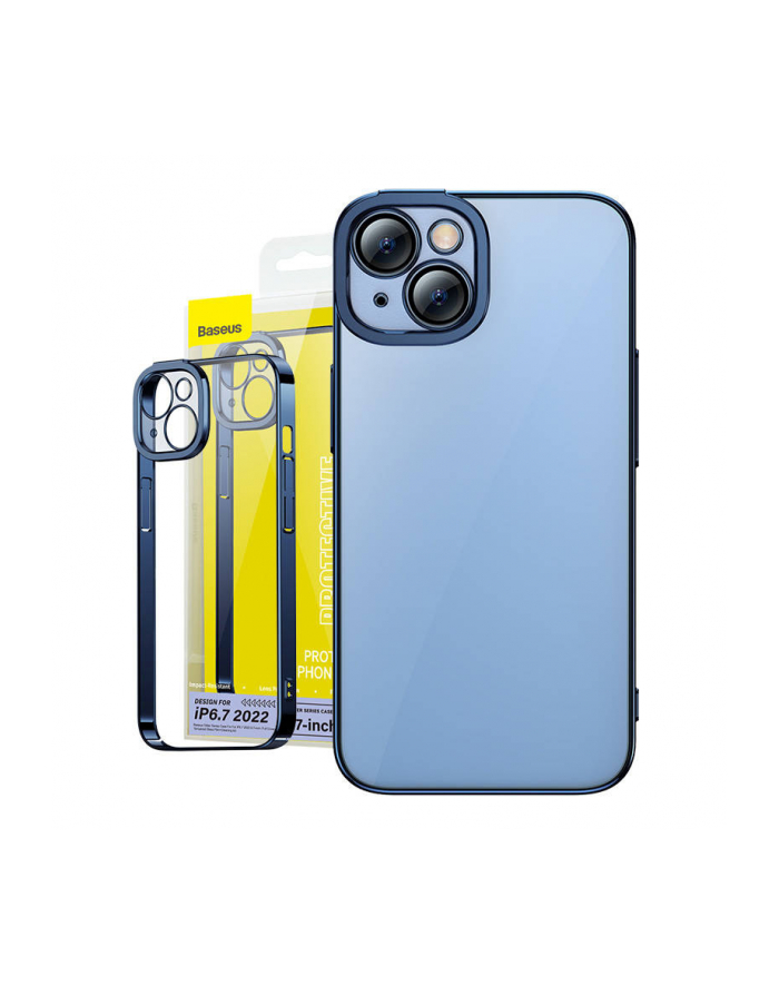 Baseus zestaw ochronny Glitter do iPhone 14 Plus (niebieski) główny