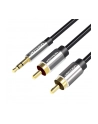 Vention BCFBJ 2 x RCA (Cinch) do miniJack 3.5mm, 5m (czarny) - nr 1