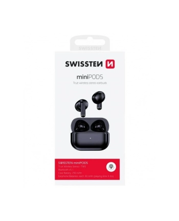 Swissten TWS Minipods Czarne