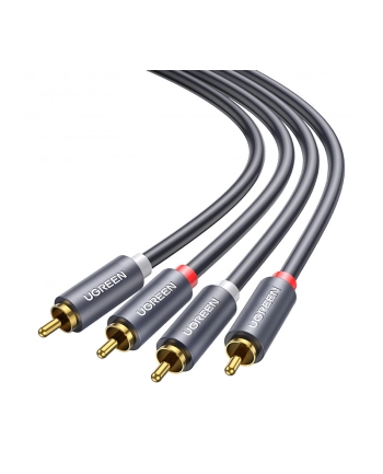 Ugreen AV104 2x RCA (Cinch) do 2x RCA (Cinch) 1m czarny nr 1