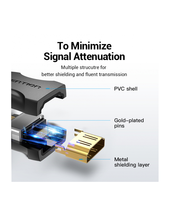 Vention AIRB0 HDMI (żeński) do HDMI (żeński), 4K, 60Hz (czarny) główny