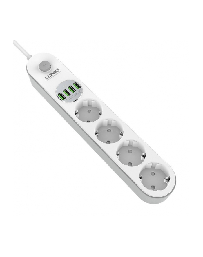 Listwa zasilająca z 4 gniazdami AC, 4x USB, LDNIO SE4432, 2m (biała) główny