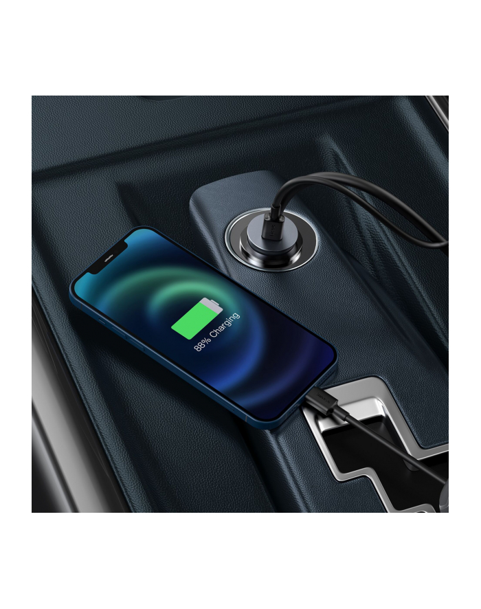 Baseus Share Together z przedłużaczem, 2x USB, 2x USB-C, 120W (szara) ładowarka samochodowa główny