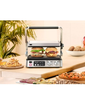 Braun Multigrill 7 CG7044 Grill kontaktowy| Moc [w]: 2000 | Kolor: czarny/inox | płytki: 1 grillowa, 1 płaska, 2 do gofrów | Wymiary [wys.x gł.x szer. cm]: 36,5x31,5x17,3 nr 1