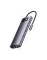Baseus Metal Gleam Series Hub 7w1, USB-C do 3x USB 3.0 + HDMI + USB-C PD + VGA + Ethernet RJ45 - nr 2