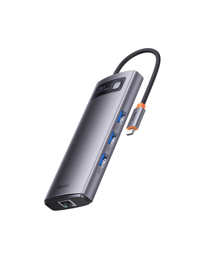 Baseus Metal Gleam Series Hub 7w1, USB-C do 3x USB 3.0 + HDMI + USB-C PD + VGA + Ethernet RJ45 główny